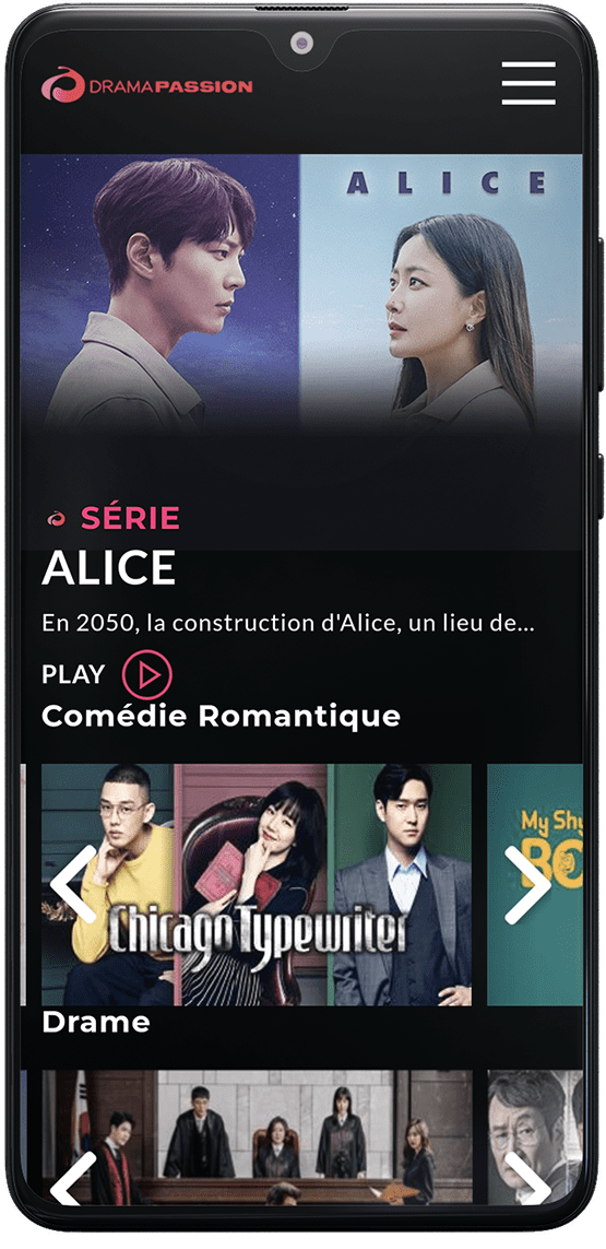 Dramapassion.com -version mobile - ux/ui designer - infografika.com