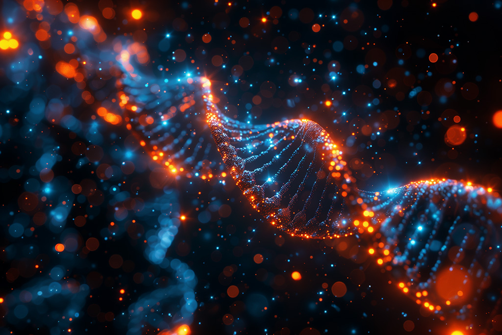 IA concept ADN - génération d'images via IA - infografika.com - Copyright Fabrice Vermeulen