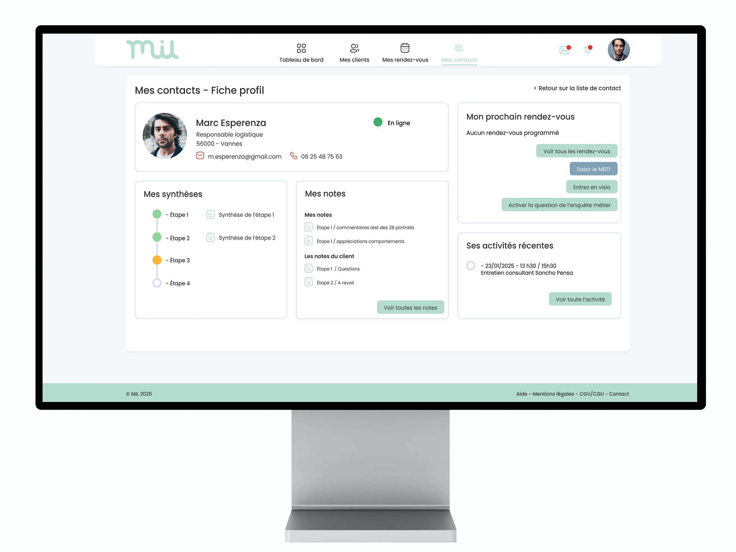 dashboard MIL - infografika.com digital designer - bilan de compétences