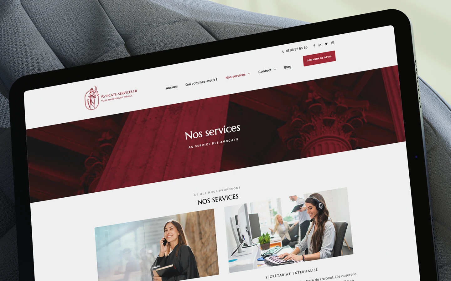 ipad01 - avocats-services.fr - infografika.com design digital, webdesign