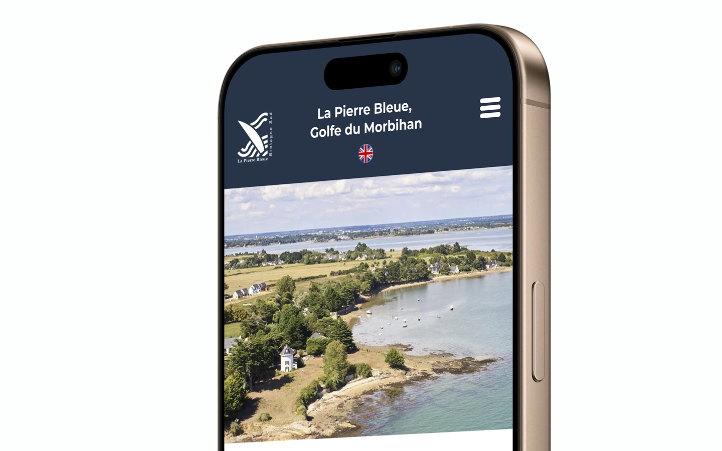 village vacances La Pierre Bleue sarzeau - iphone - infografika.com webdesign