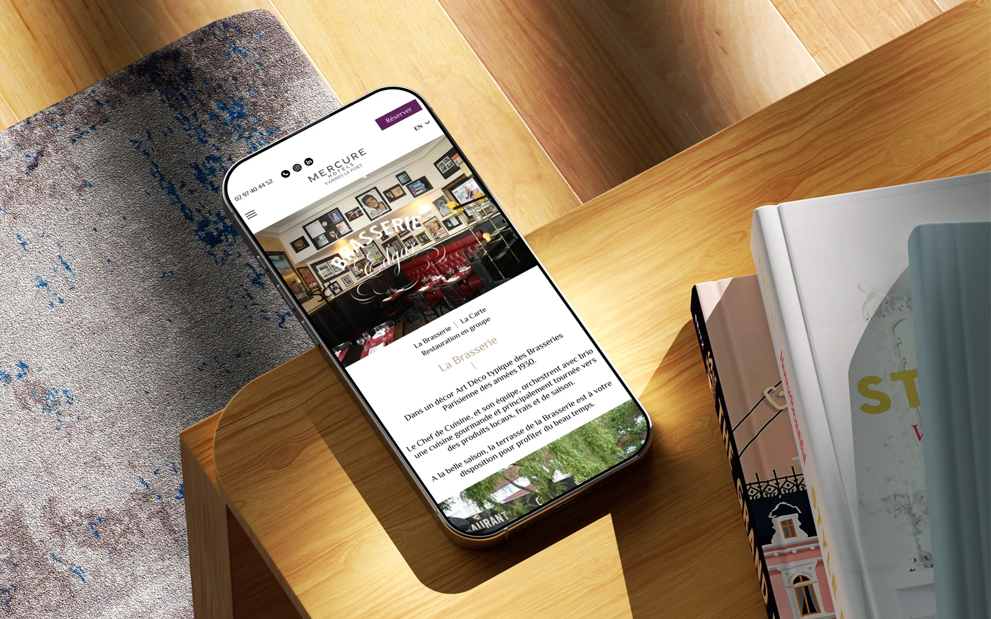 Hôtel mercure à Vannes - iphone 1 - infografika.com - branding, UX/UI, webdesign - vannes morbihan 56