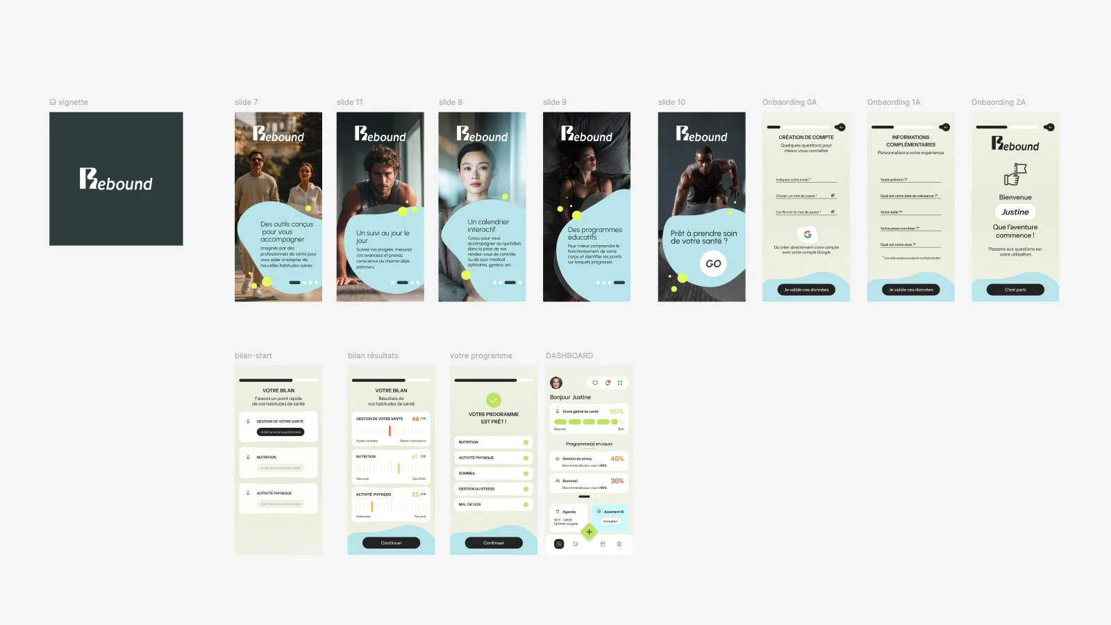 rebound figma - infografika.com UI/UX, design d'application mobile.