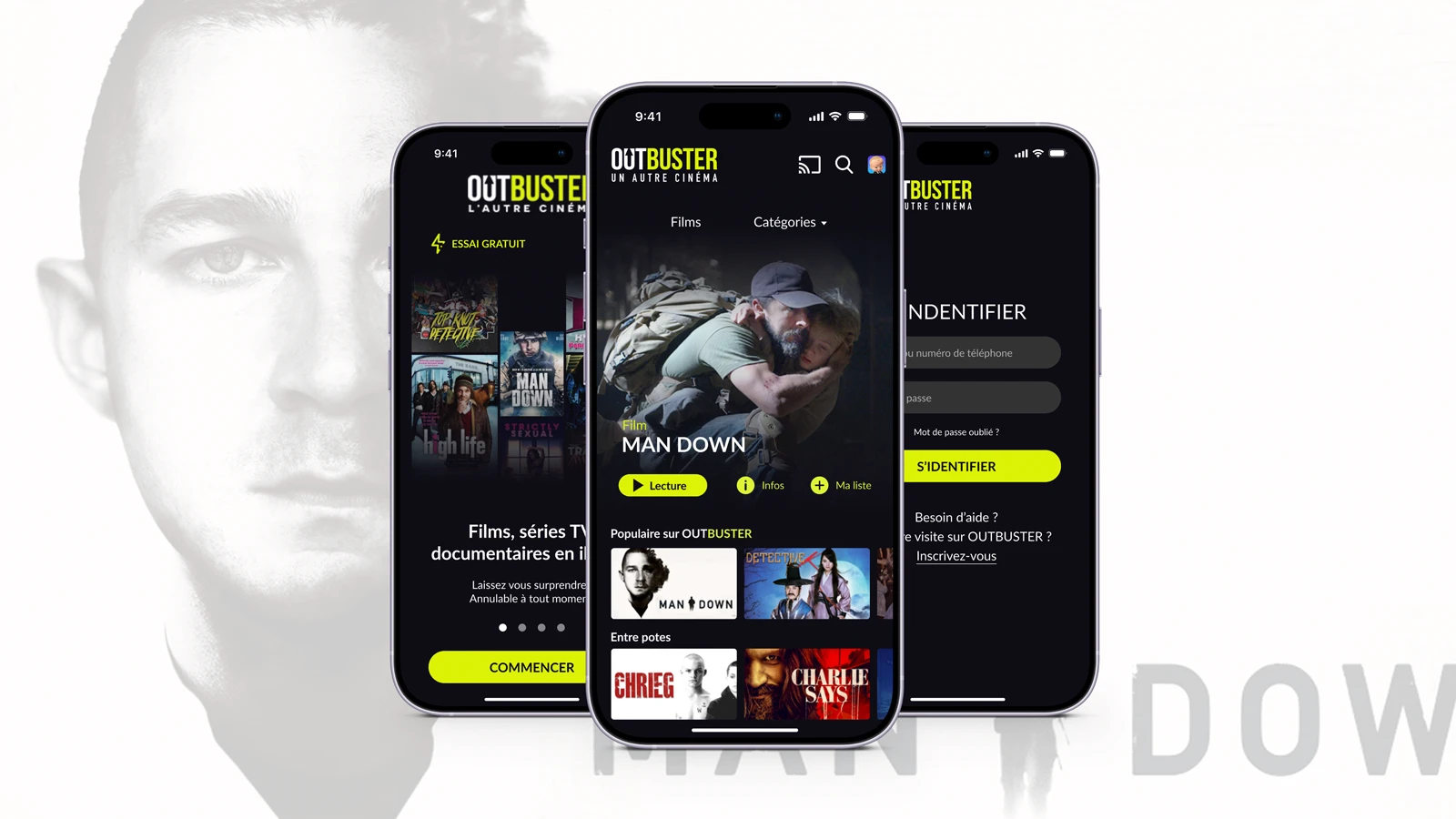 splash outbuster mobile - plateforme de VOD originale - infografika.com